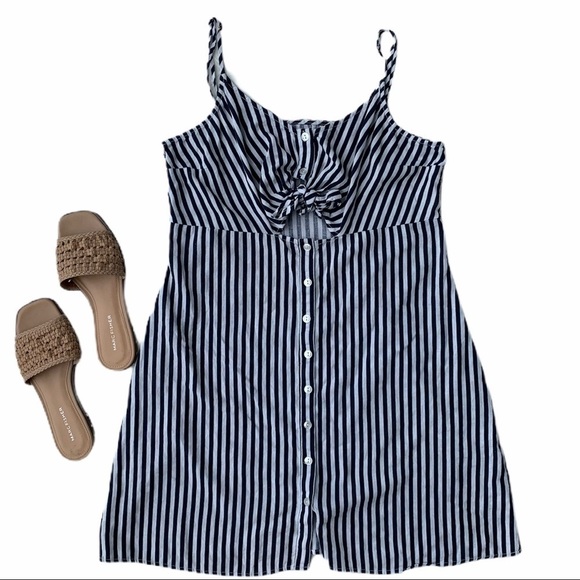 L.A. Hearts Pac Sun Skater Stripe Cutout Mini Dress Size Large - Picture 14 of 15